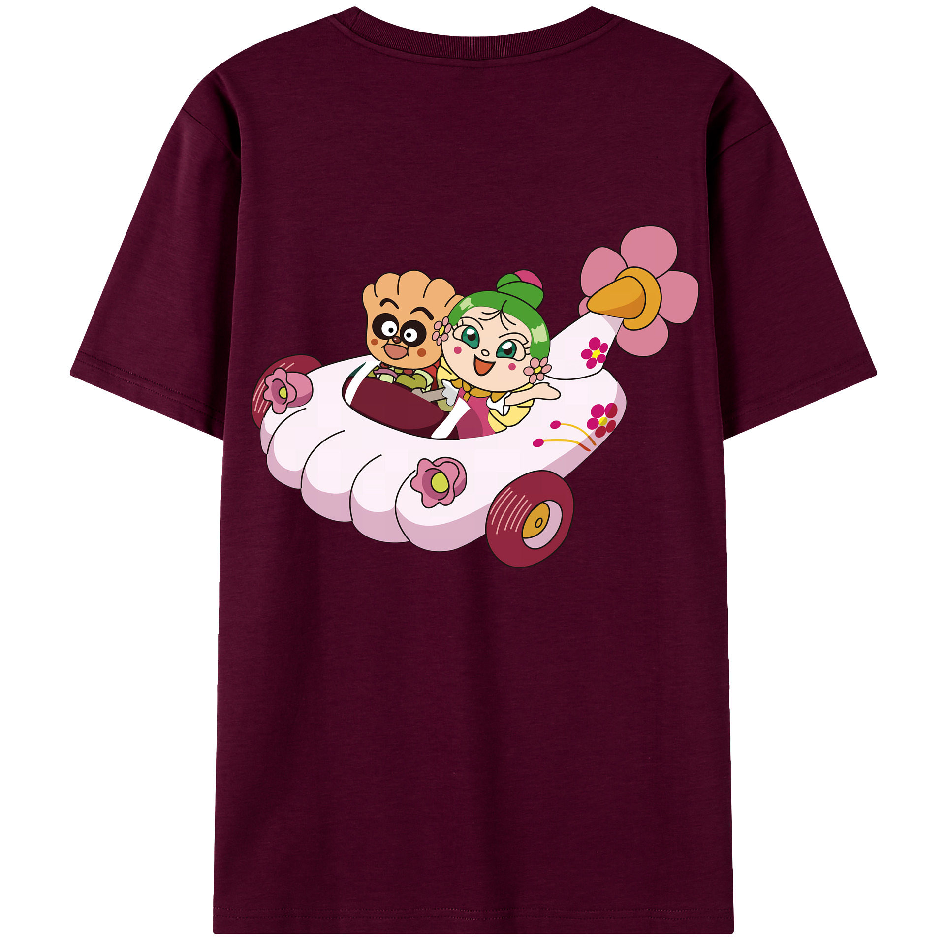 （画像用） アンパンマン Anpanman レディース半袖Tシャツ(バックプリント)